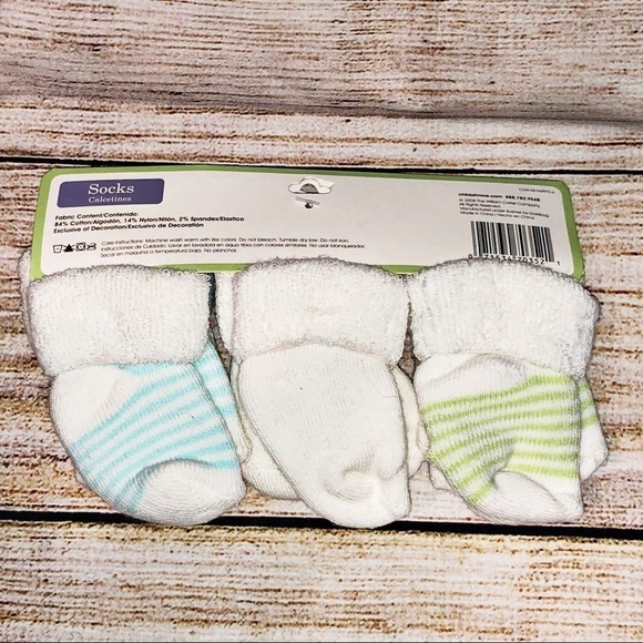 NWT Carter Child of Mine Set of 6 Newborn socks - Picture 5 of 5